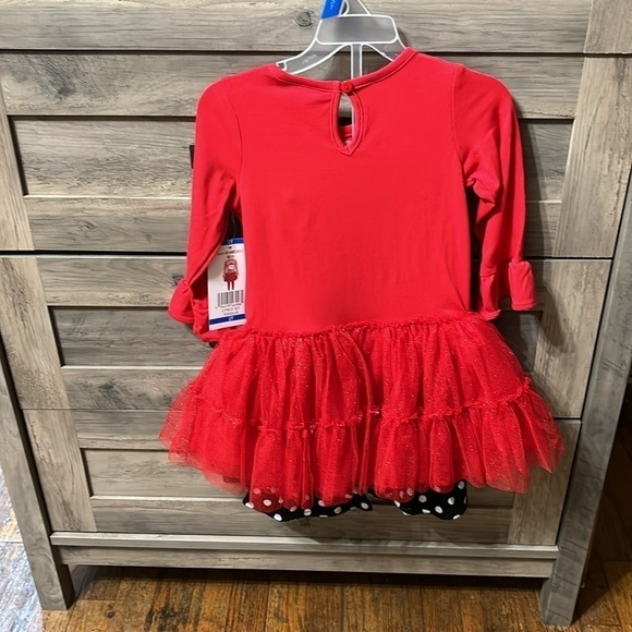 NWT Counting Daisies 2T Reindeer Long Sleeve & Polka Dot Leggings With Ruff… - Picture 5 of 11